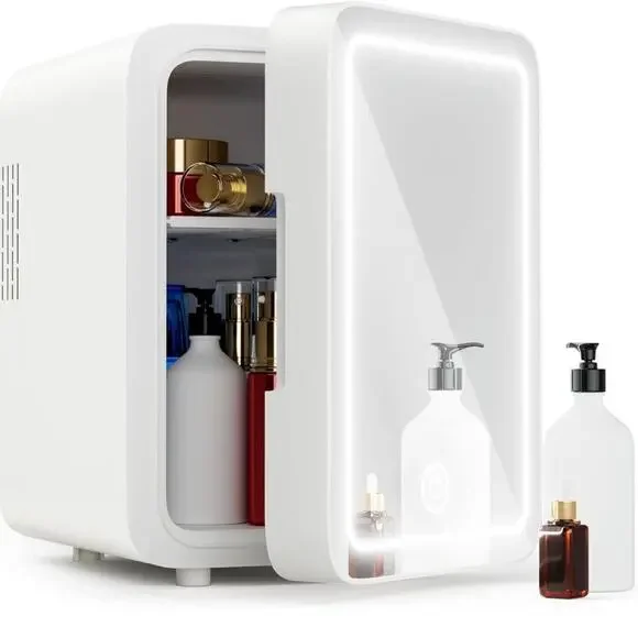 Skincare Mini Fridge Dimming LED Mirror (4 Liter6 Can)
Cooler Warmer Makeup Food - Picture 1 of 7
